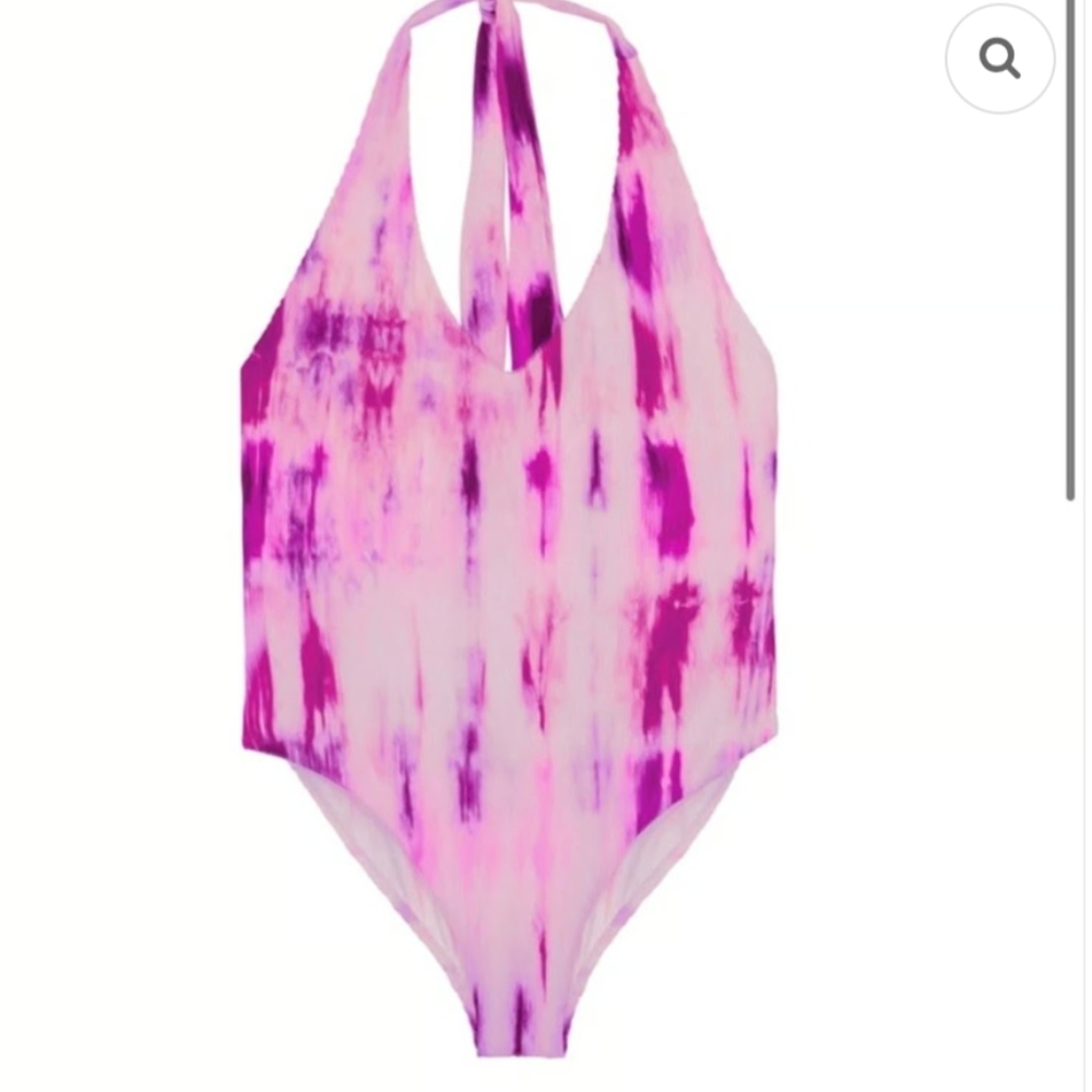 NWT PQ Swim Pink Tie Dye One Piece Swim Suit Medium - Picture 5 of 10